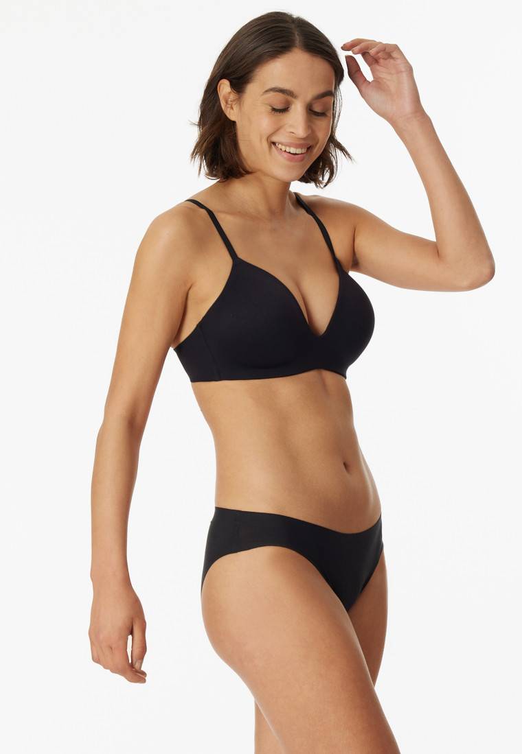 Schiesser BH ohne Bügel gepadded schwarz - Invisible Soft
