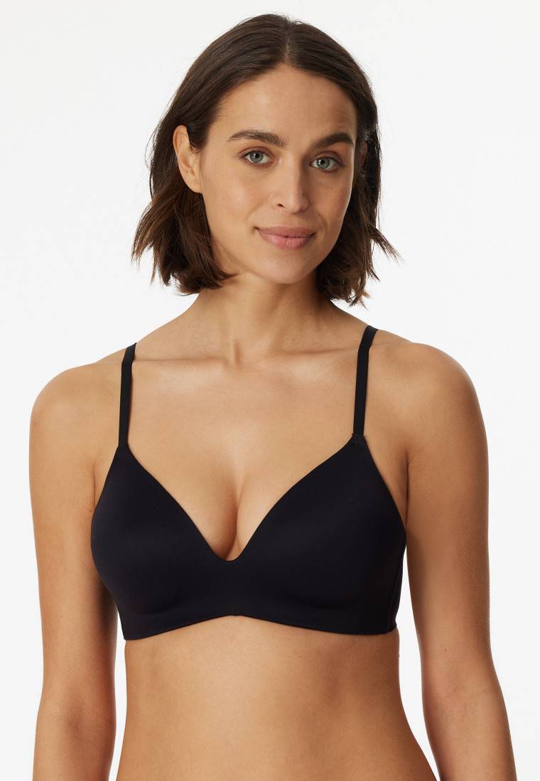 Schiesser BH ohne Bügel gepadded schwarz - Invisible Soft Fabrikladen