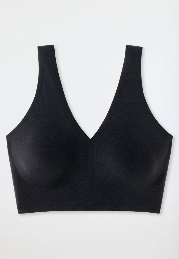 Schiesser Bustier Microfaser herausnehmbare Pads schwarz - Invisible Soft Begrenzt auf 3 Tage