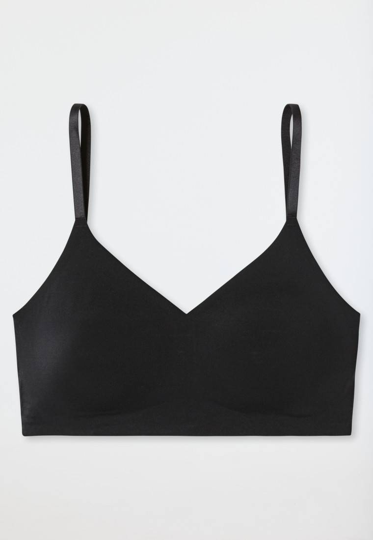Schiesser Bustier Microfaser herausnehmbare Pads schwarz - Invisible Soft Black Friday Preise