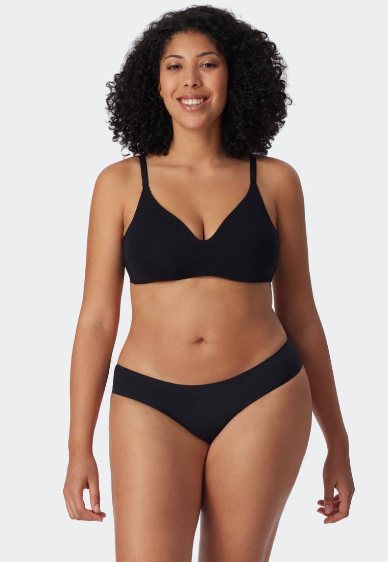 Schiesser Soft BH Organic Cotton gepaddet ohne Bügel schwarz - 95/5