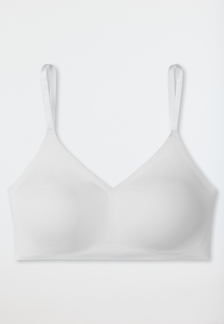 Schiesser Bustier Microfaser herausnehmbare Pads weiß - Invisible Soft Günstiger Verkauf