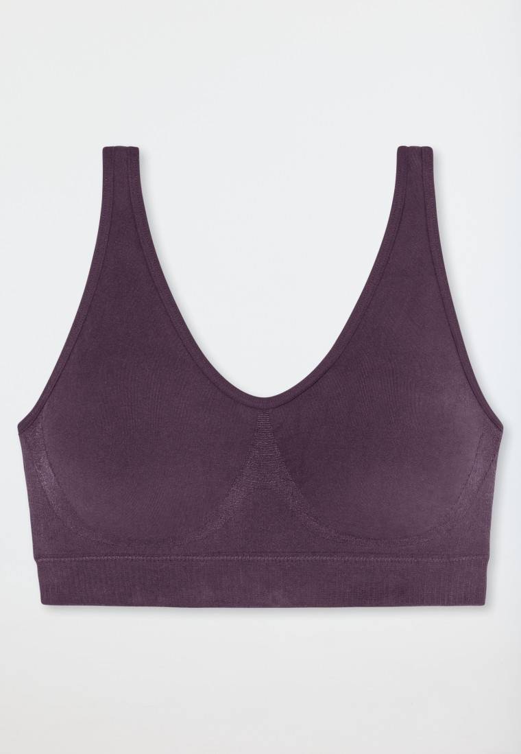 Schiesser Bustier seamless herausnehmbare Pads pflaume - Classic Seamless Blitzverkäufe