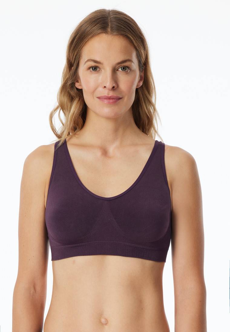 Schiesser Bustier seamless herausnehmbare Pads pflaume - Classic Seamless Blitzverkäufe