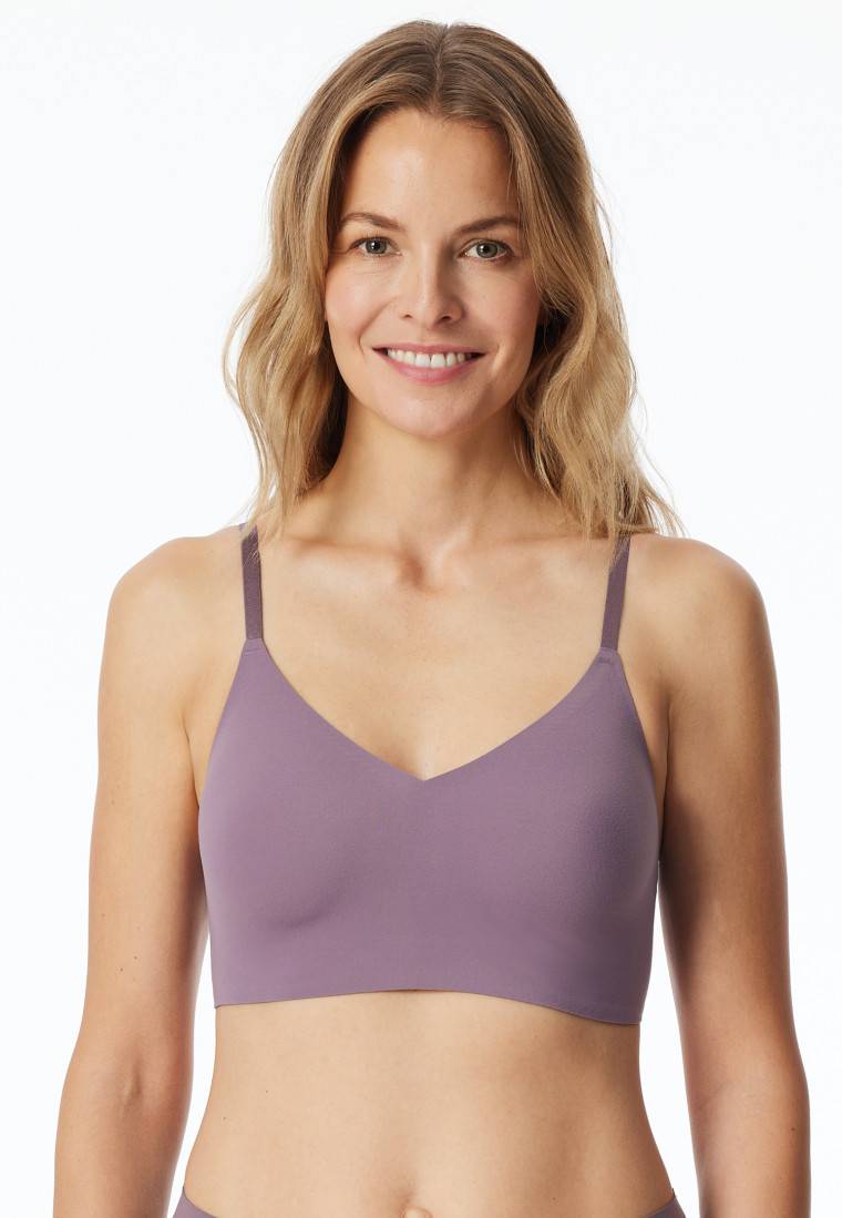 Schiesser Bustier Mikrofaser herausnehmbare Pads malve - Invisible Soft Sonderangebot