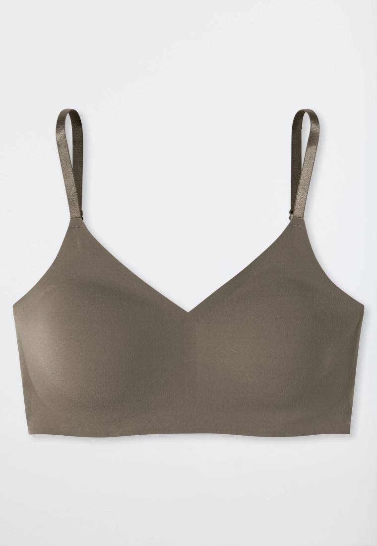 Schiesser Bustier Mikrofaser herausnehmbare Pads taupe - Invisible Soft Flash Sale