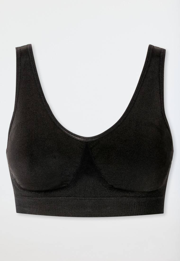 Schiesser Bustier seamless herausnehmbare Pads schwarz- Classic Seamless Osterangebot