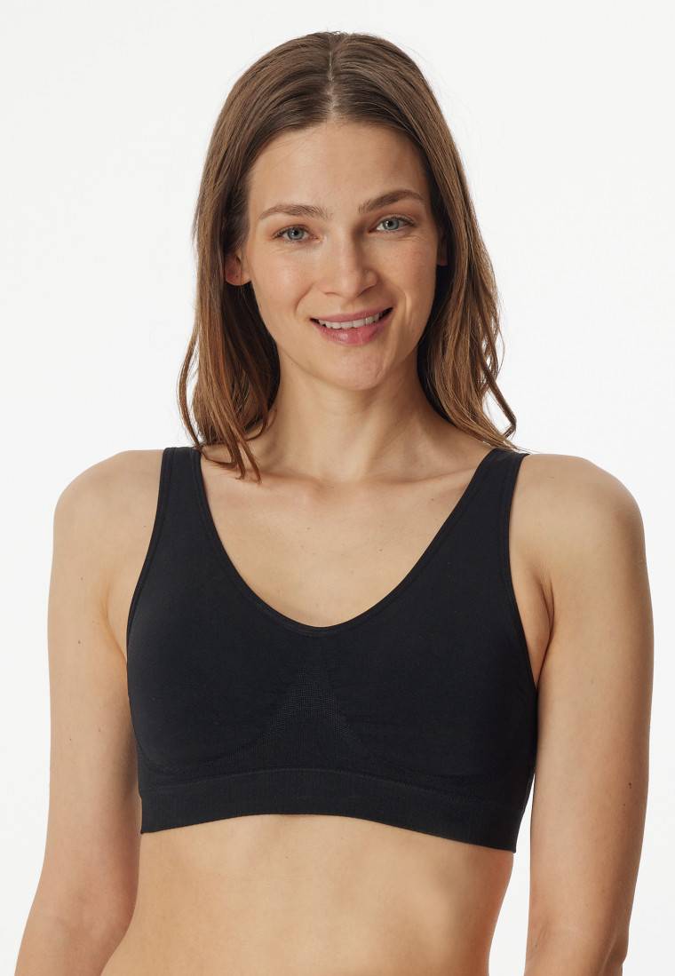 Schiesser Bustier seamless herausnehmbare Pads schwarz- Classic Seamless Osterangebot