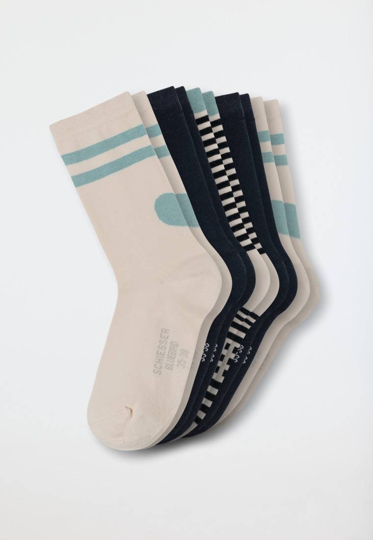 Schiesser Damensocken 5er-Pack stay fresh uni/gemustert mehfarbig - Bluebird Valentinstagsangebot