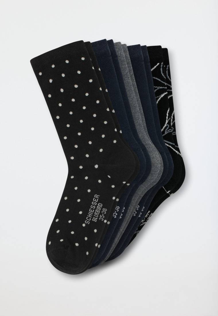 Schiesser Damensocken 5er-Pack stay fresh uni/gemustert mehfarbig - Bluebird Jubiläumsangebot