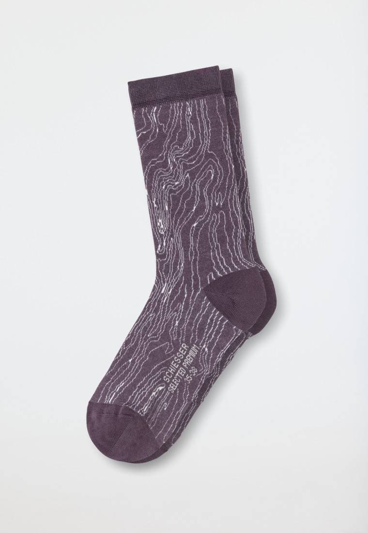 Schiesser Damensocken gemustert violett - selected! premium Blitzangebot