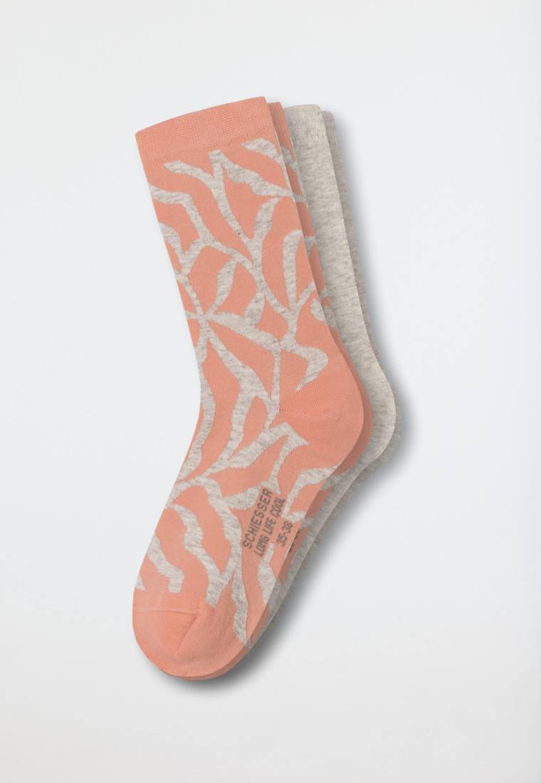 Schiesser Damensocken 2er-Pack unifarben/gemustert mehrfarbig - Long Life Cool Große Rabatte