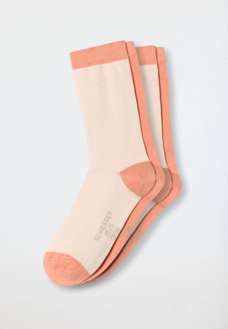 Schiesser Damensocken 2er-Pack Organic Cotton apricot/creme - 95/5 Neuheiten