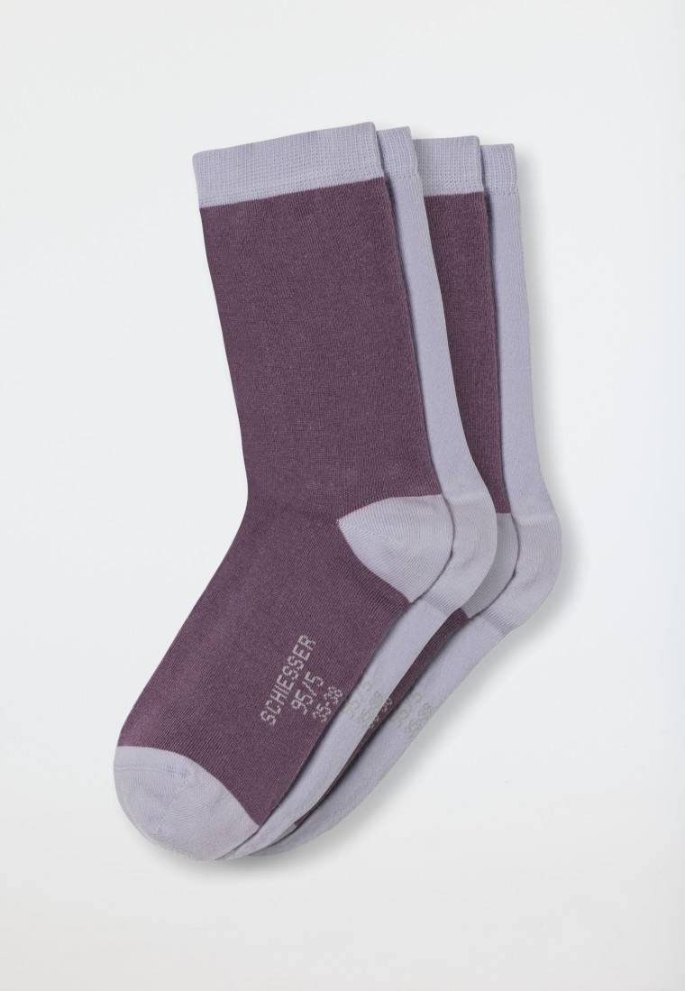 Schiesser Damensocken 2er-Pack Organic Cotton taupe/ flieder - 95/5 Bestseller
