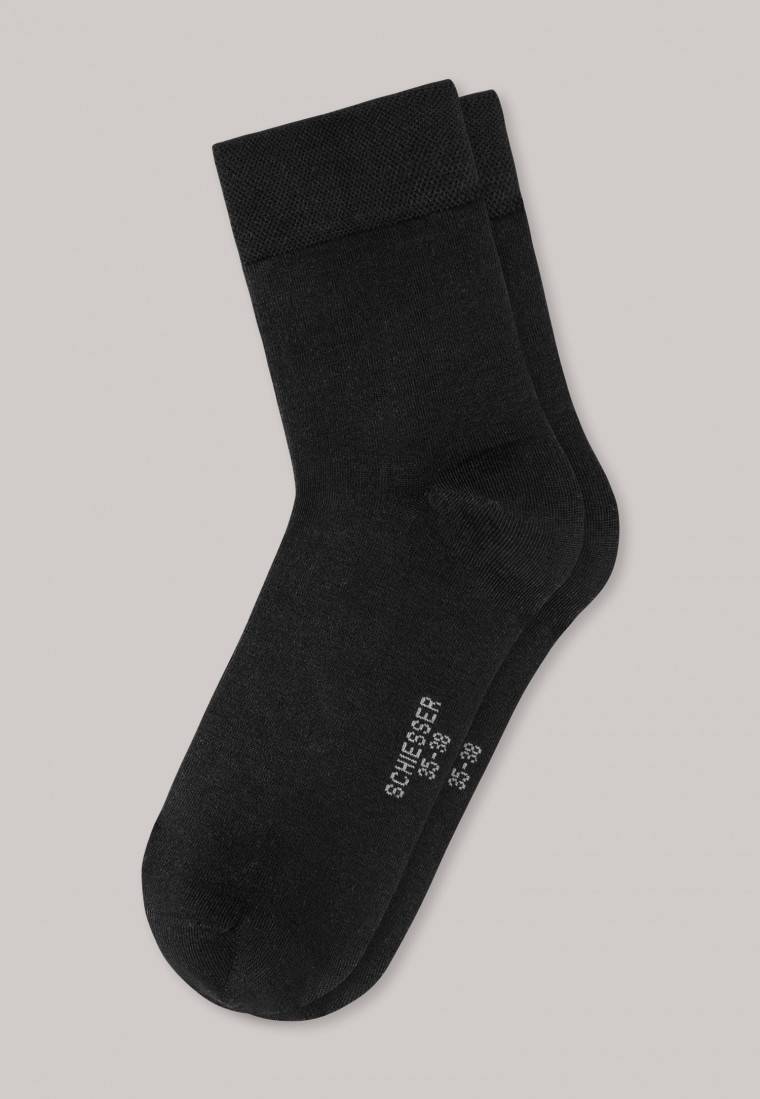 Schiesser Damensocken schwarz - selected! premium Sonderangebote