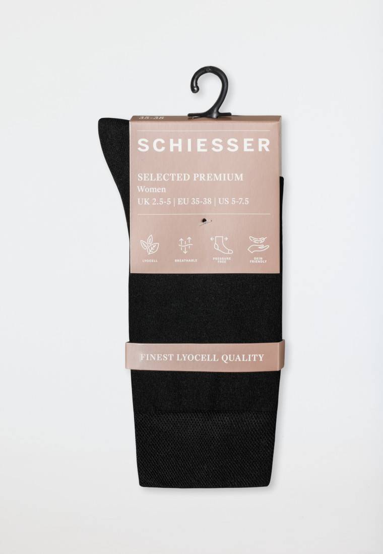 Schiesser Damensocken schwarz - selected! premium Sonderangebote