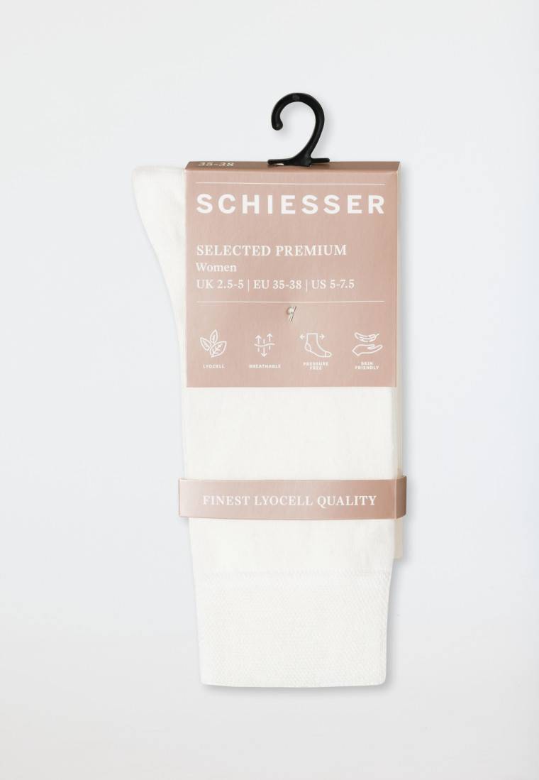 Schiesser Damensocken Lyocell offwhite - selected! premium Riesige Ersparnisse