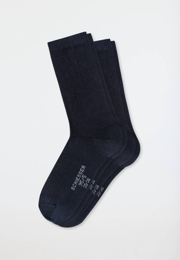 Schiesser Damensocken 2er-Pack Organic Cotton nachtblau - 95/5 Wochenangebot