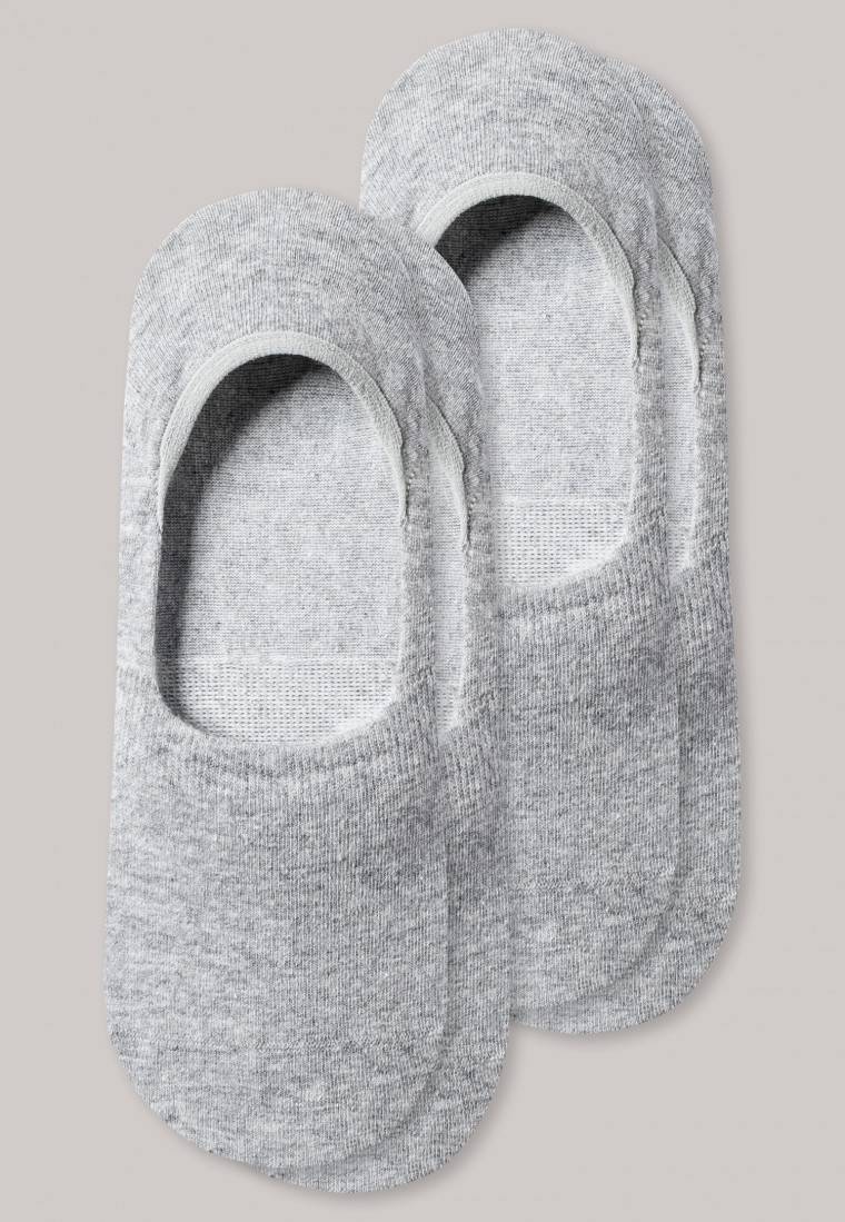 Schiesser Inshoe-Damensocken 2er-Pack silbergrau meliert - Long Life Cool Kostenlose Rückgabe