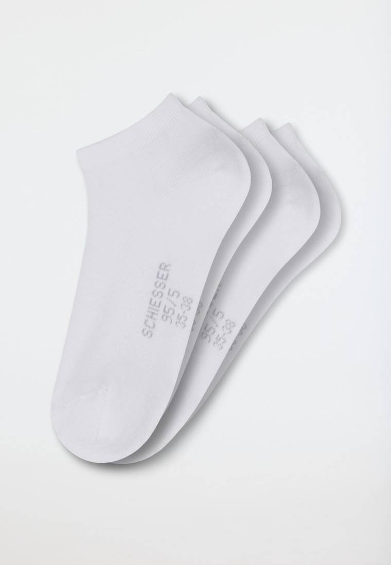 Schiesser Damensneaker 2er-Pack Organic Cotton weiß - 95/5 JETZT KAUFEN