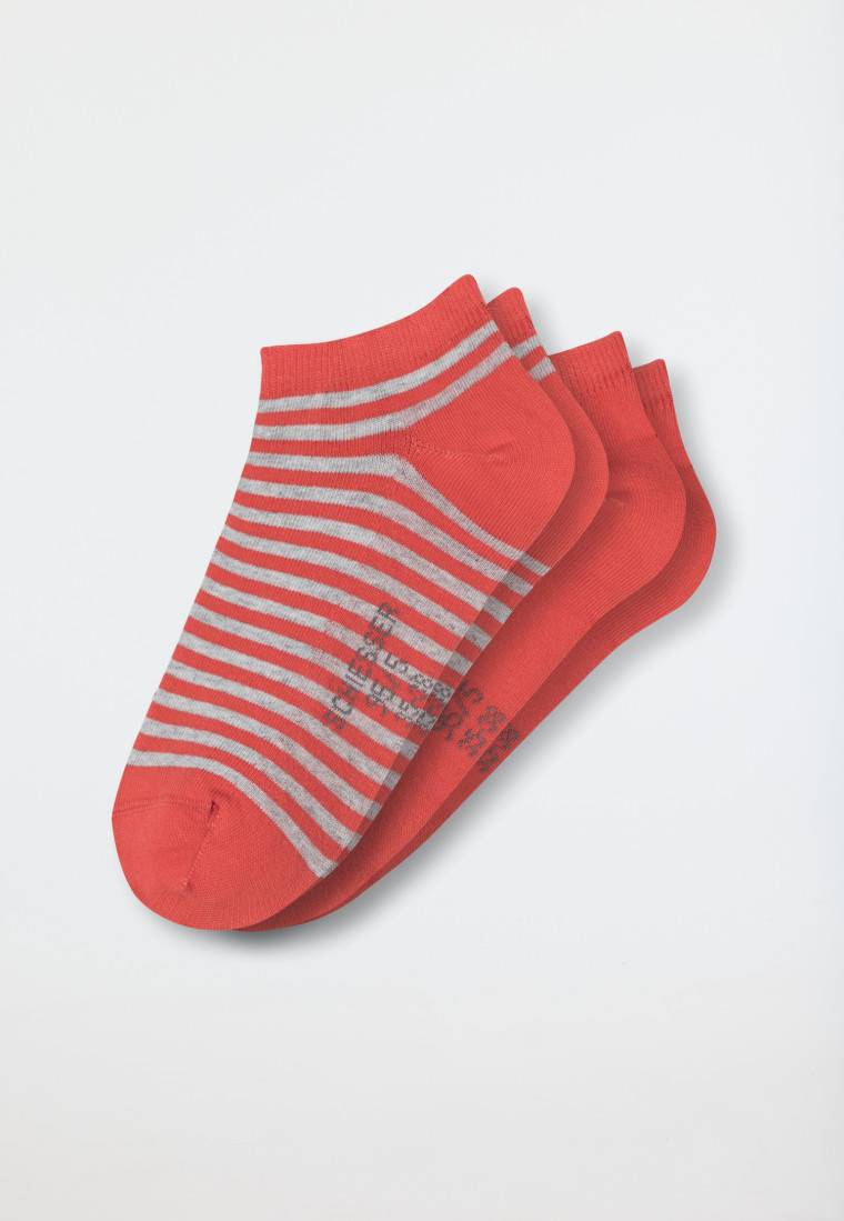 Schiesser Damensneaker Doppelpack Organic Cotton rot/gestreift - 95/5 Bis zu 60% Rabatt