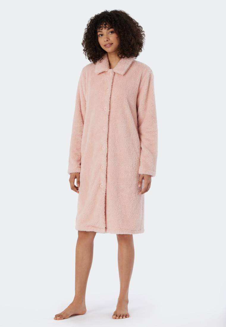 Schiesser Morgenmantel Teddy Fleece rosé - Essentials Black Friday Preise