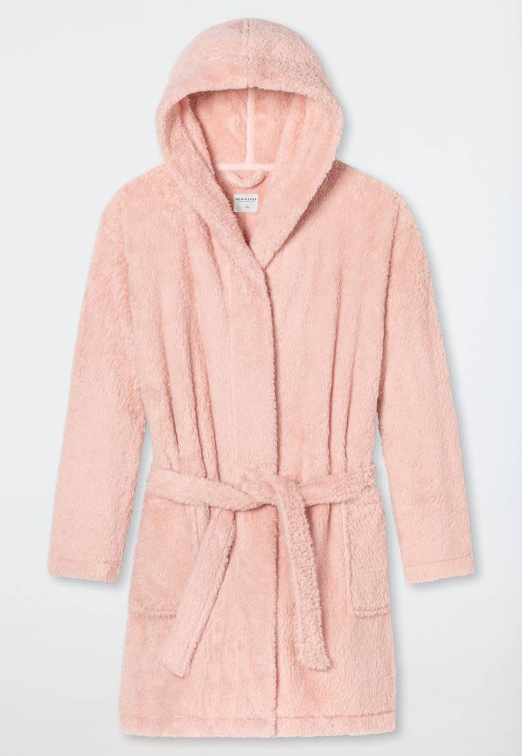 Schiesser Morgenmantel Teddy-Fleece Comfort-Fit rosé - Essentials zollfrei