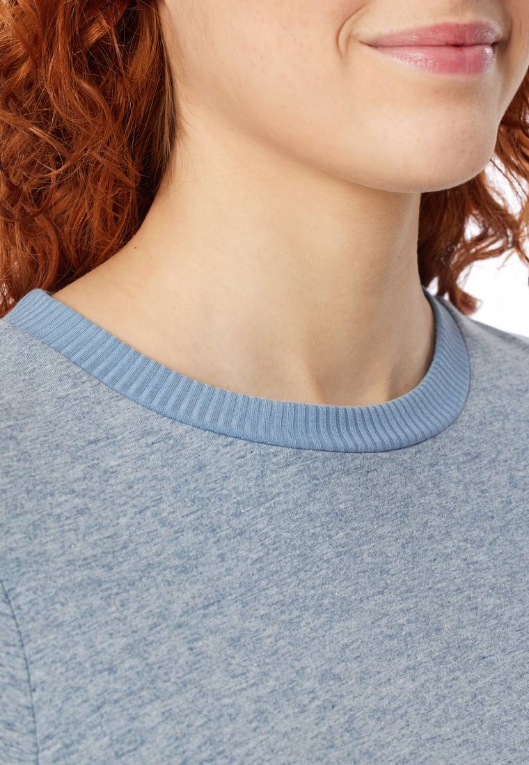 Schiesser Schlafanzug lang Bio-Baumwolle jeansblau-meliert - Casual Nightwear Hotsell