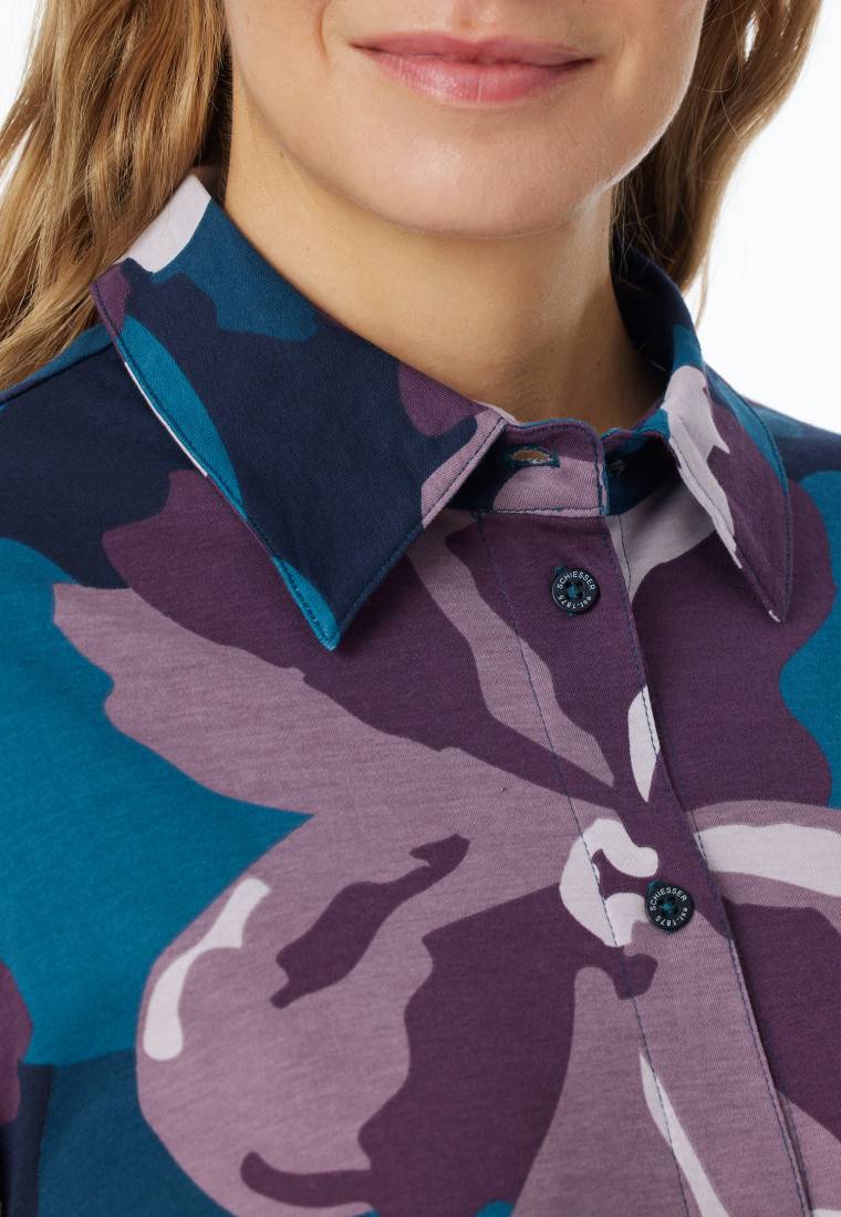 Schiesser Pyjama Interlock multicolor bedruckt - Modern Nightwear Cyber Monday