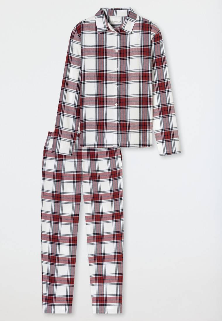 Schiesser Pyjama lang Webware multicolor kariert - X-Mas Family Jubiläumsangebot