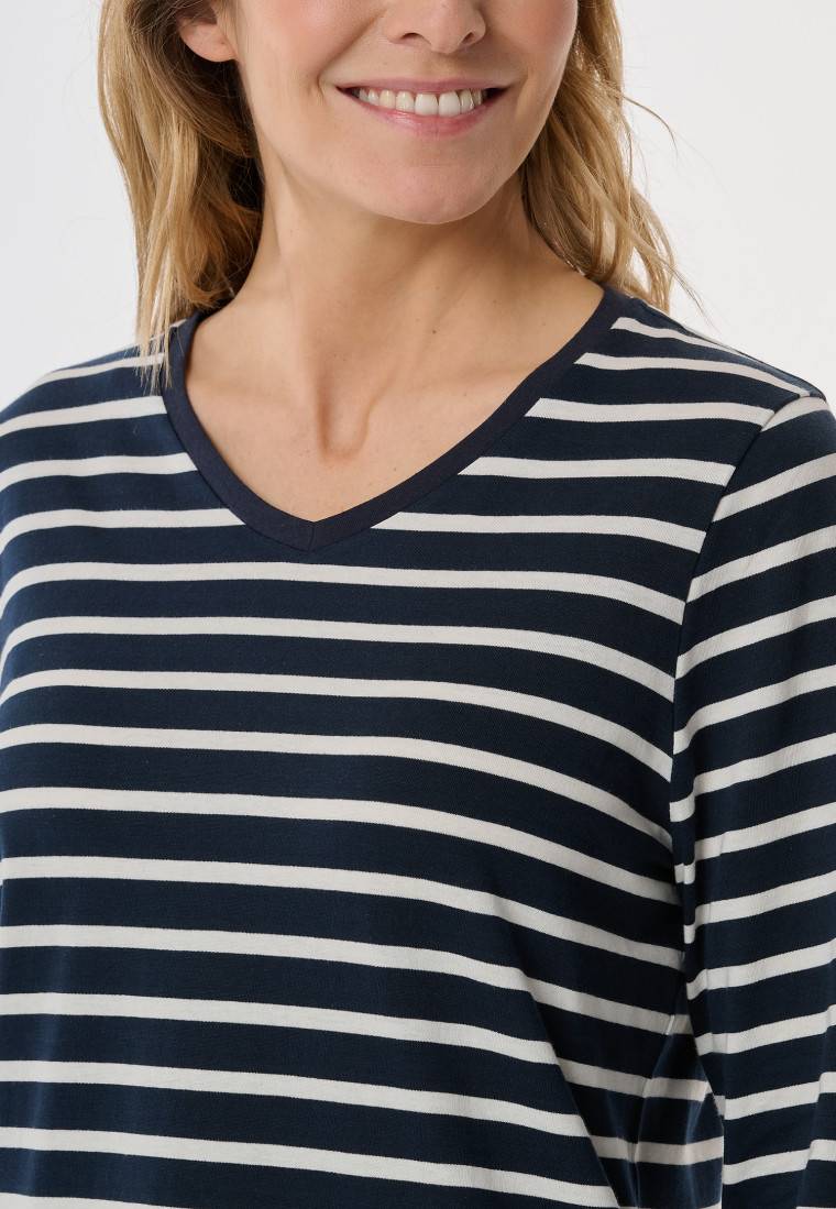 Schiesser Schlafanzug lang nachtblau - Casual Essentials Heißer Verkauf