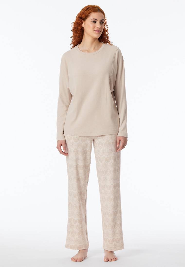 Schiesser Schlafanzug lang wärmend beige - Selected Premium Warming Neueste Mode
