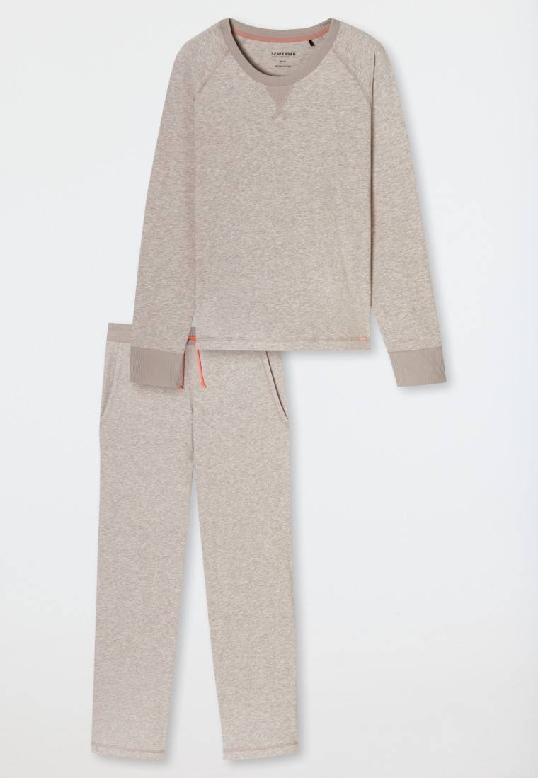 Schiesser Schlafanzug lang natur - Casual Nightwear Blitzangebot