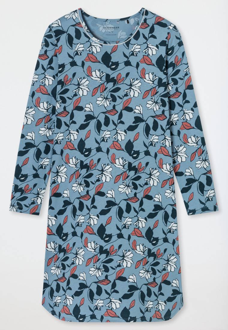 Schiesser Nachthemd langarm Blumen mehrfarbig bedruckt - Comfort Nightwear Tägliche Deals