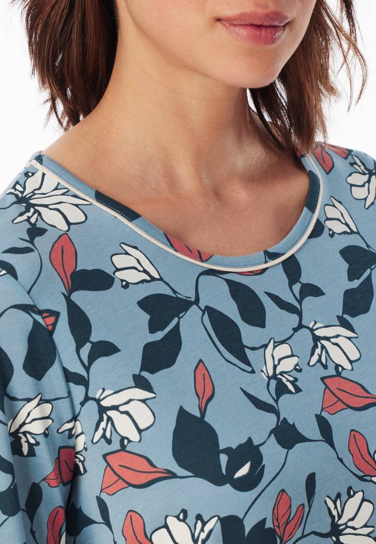 Schiesser Nachthemd langarm Blumen mehrfarbig bedruckt - Comfort Nightwear Tägliche Deals