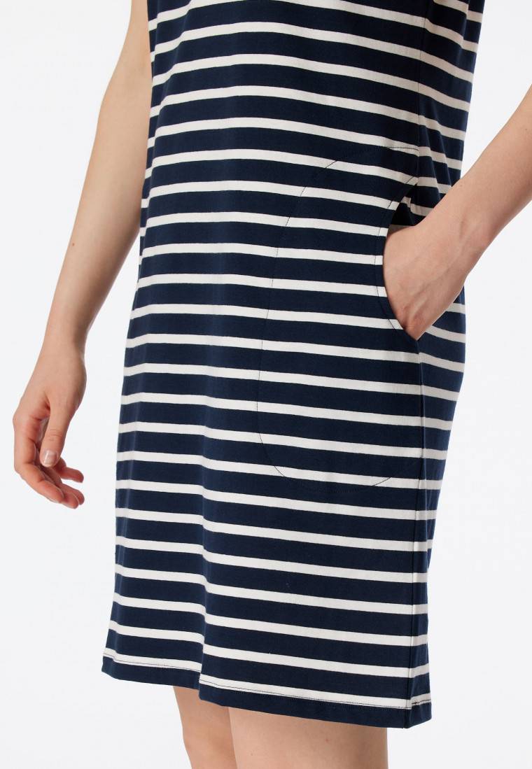 Schiesser Sleepshirt kurzarm Streifen nachtblau - Casual Essentials JETZT KAUFEN