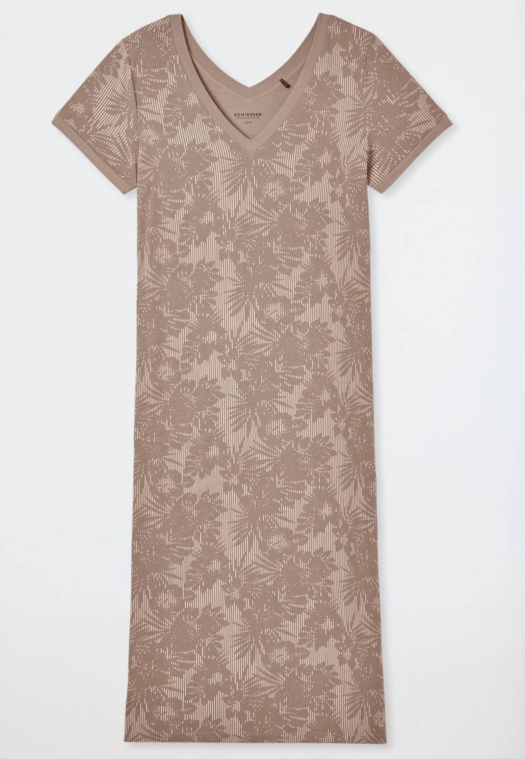 Schiesser Sleepshirt kurzarm V-Ausschnitt clay - selected! premium inspiration Letzte 2 Tage
