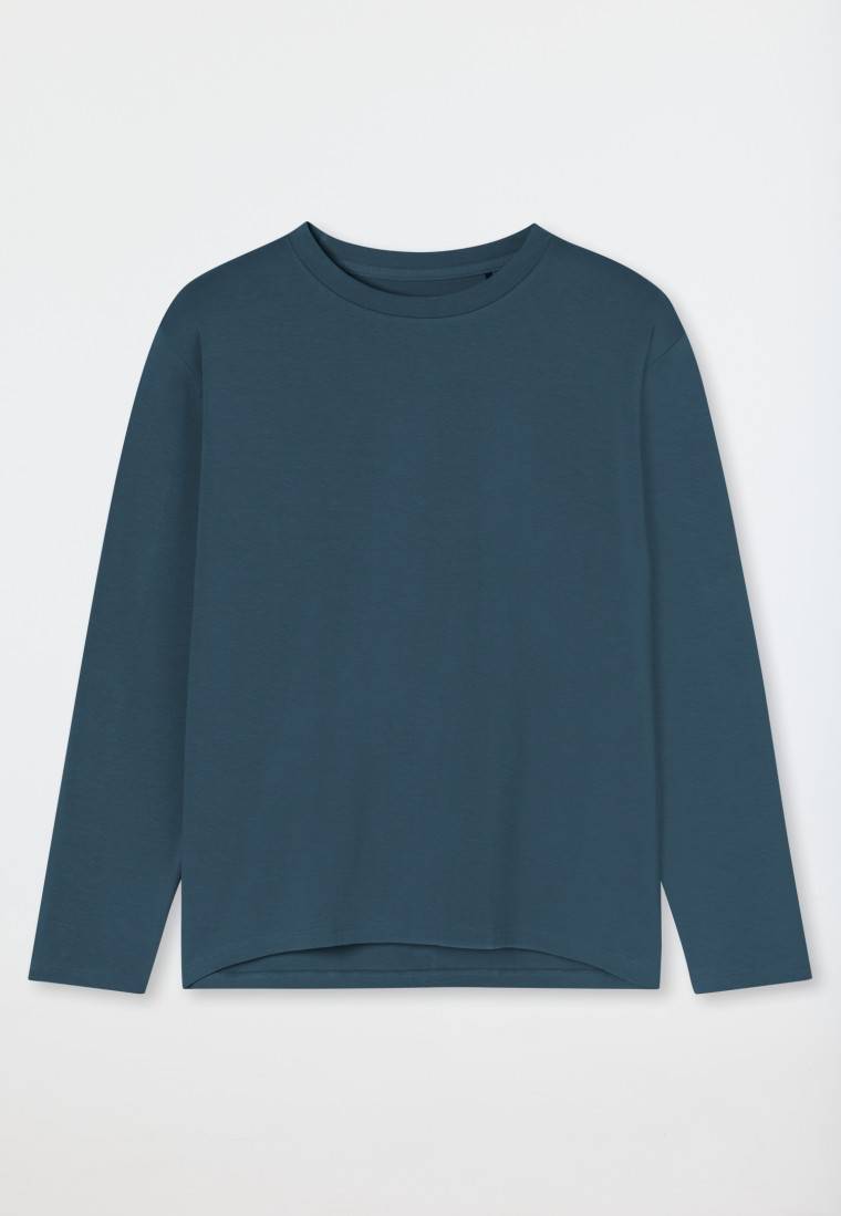 Schiesser Shirt langarm rundhals jeansblau - Mix+Relax Vierteljährliche Förderung
