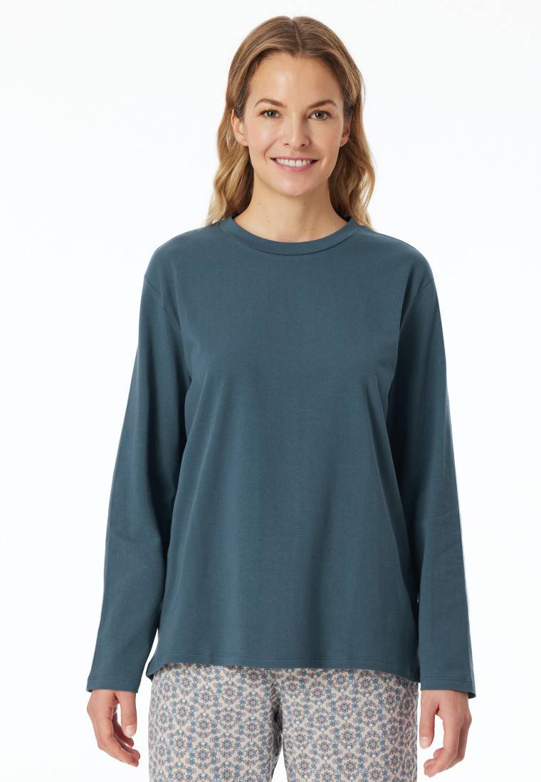 Schiesser Shirt langarm rundhals jeansblau - Mix+Relax Vierteljährliche Förderung