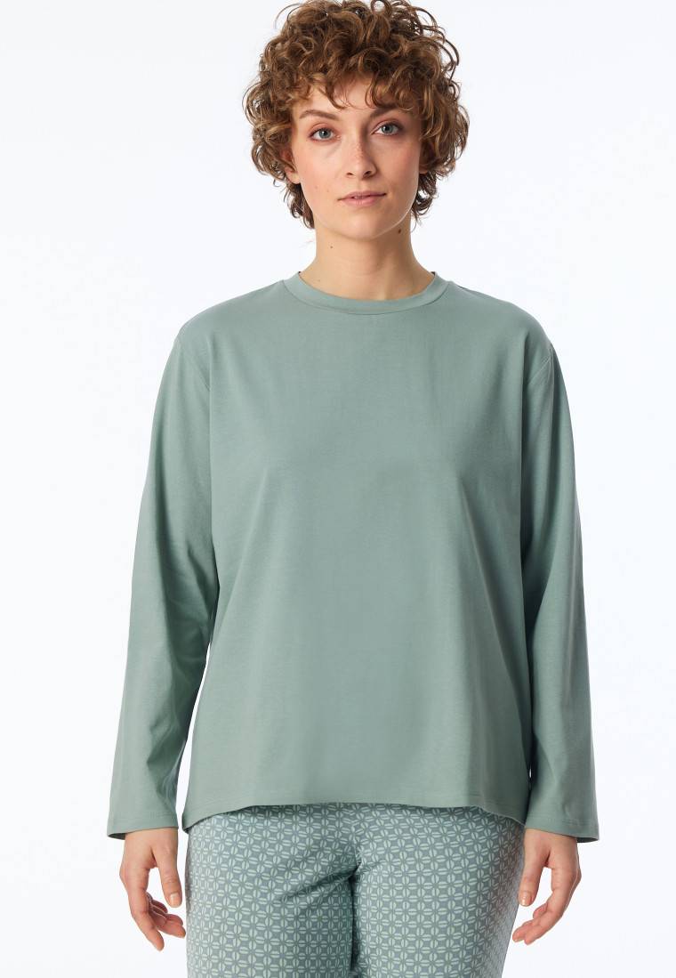 Schiesser Shirt langarm rundhals linde - Mix+Relax Super Rabatt