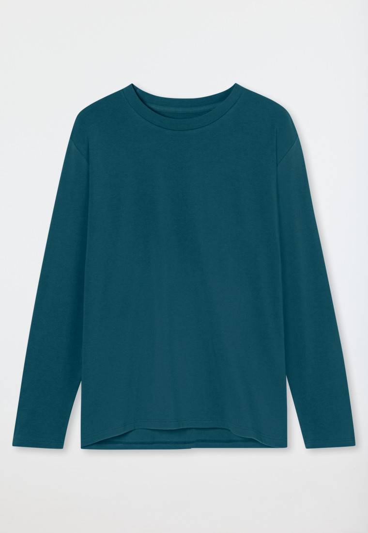 Schiesser Shirt langarm rundhals petrol - Mix+Relax Riesige Rabatte