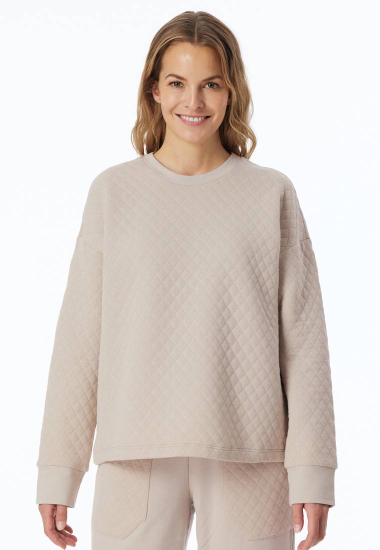 Schiesser Sweatshirt Jersey-Quiltstoff und Sweatware beige - Mix+Relax Kostenloser Versand international
