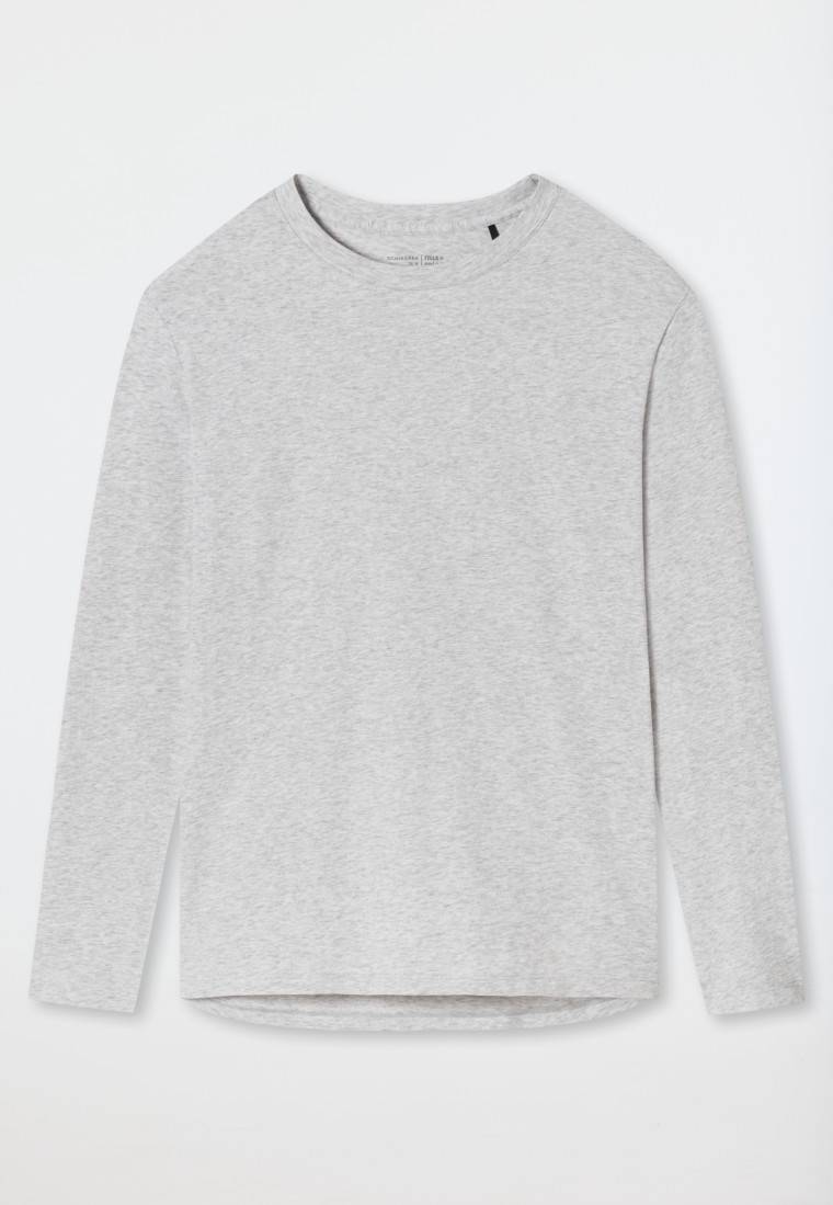 Schiesser Shirt langarm grau meliert - Mix+Relax Begrenzt auf 3 Tage