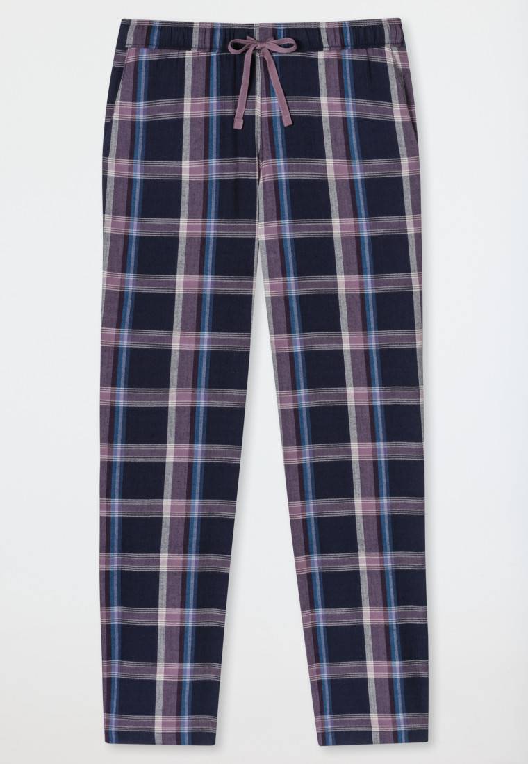 Schiesser Hose lang Flanell Organic Cotton Karos multicolor - Mix+Relax Auslauf