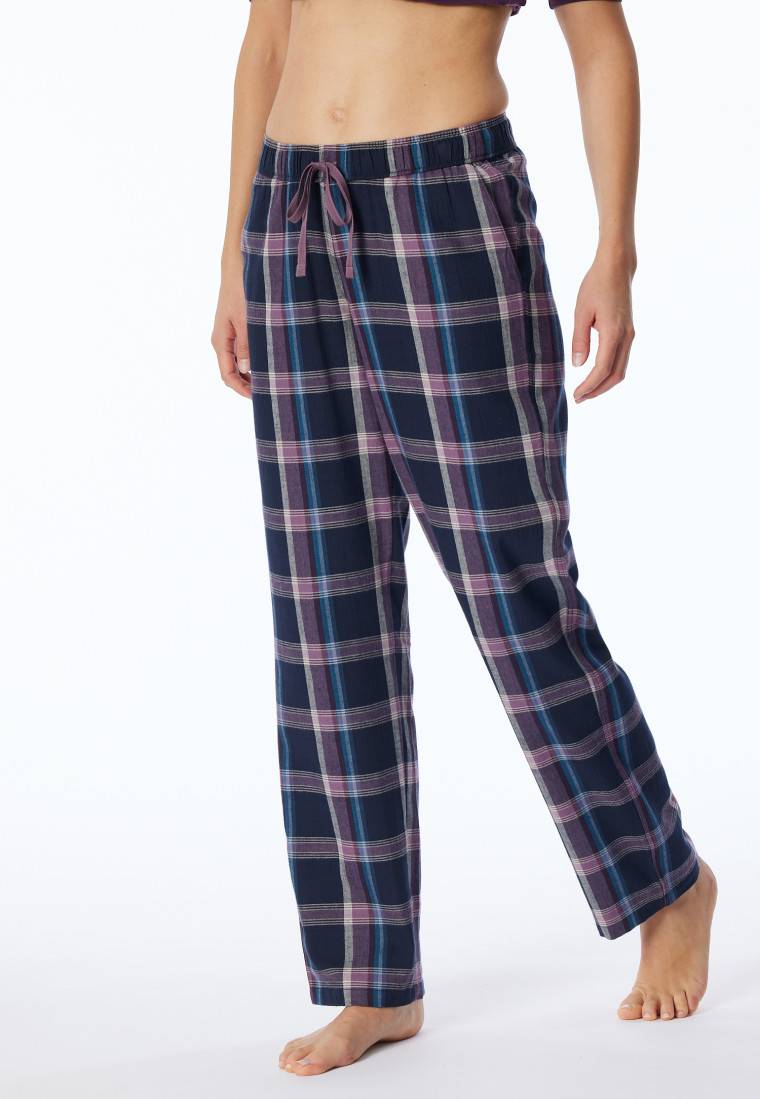 Schiesser Hose lang Flanell Organic Cotton Karos multicolor - Mix+Relax Auslauf