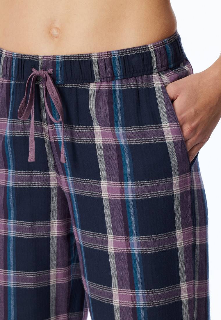 Schiesser Hose lang Flanell Organic Cotton Karos multicolor - Mix+Relax Auslauf