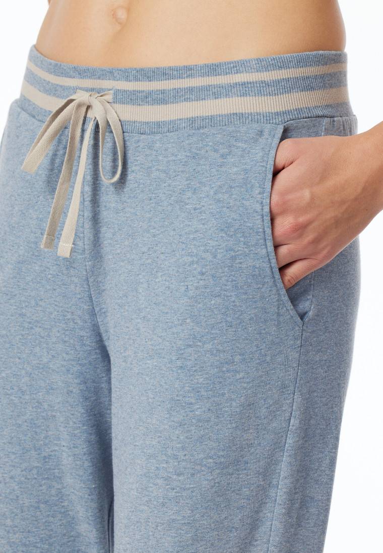 Schiesser Loungehose lang Organic Cotton Bündchen jeans-meliert - Mix+Relax Hotsell