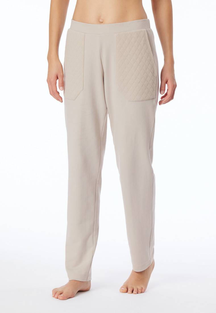 Schiesser Hose lang Jersey-Quiltstoff und Sweatware beige - Mix+Relax Kostenloser Versand