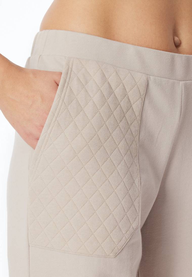 Schiesser Hose lang Jersey-Quiltstoff und Sweatware beige - Mix+Relax Kostenloser Versand
