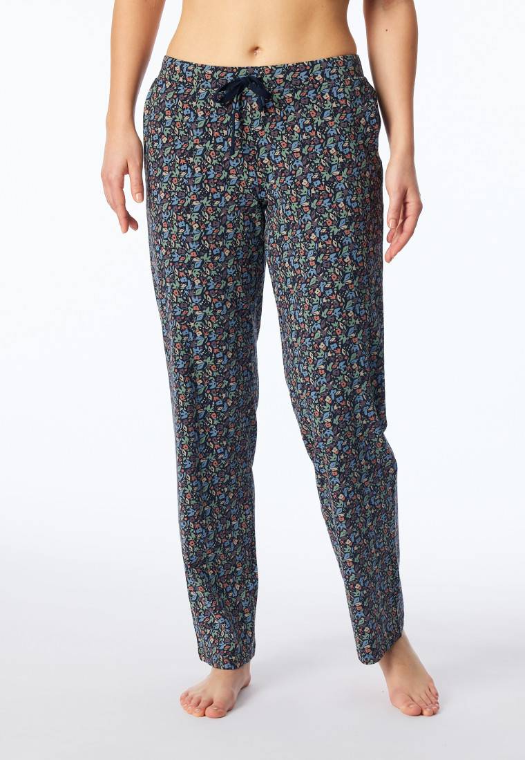 Schiesser Hose lang multicolor floral gemustert - Mix+Relax Fabrik Onlineshop
